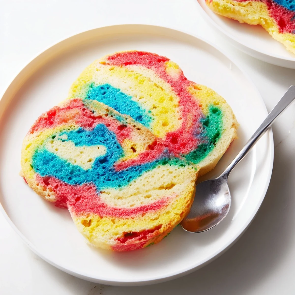 Light and fluffy Cloud Bread Rainbow Version, perfect for kids' party treats.  