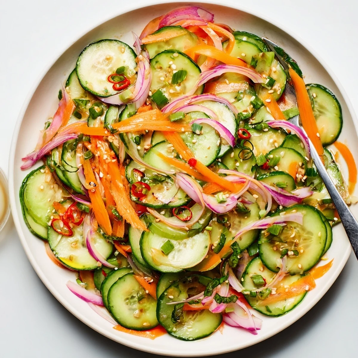 Bright and zesty cucumber salad remix, perfect as a light summer side dish.