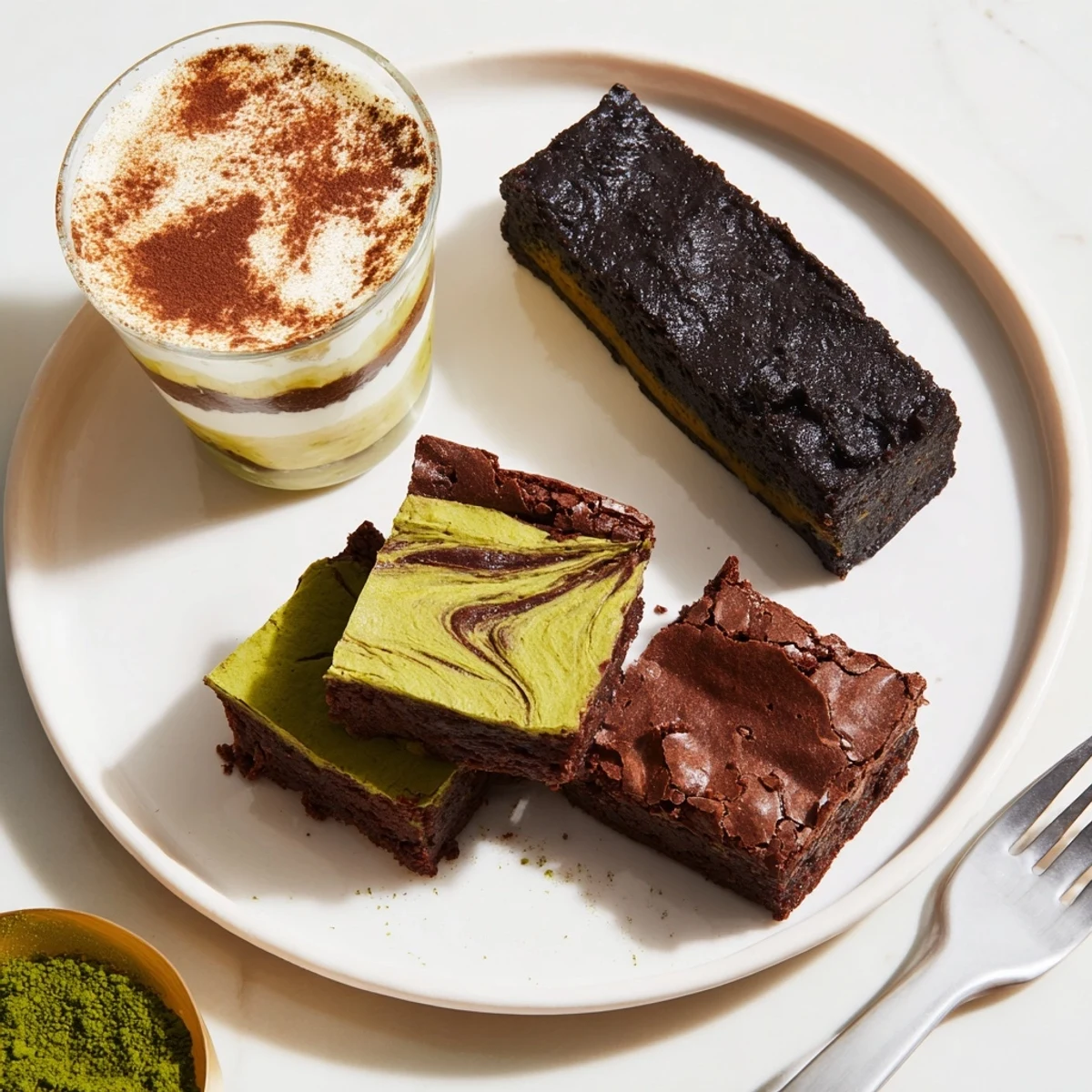 Indulge in Global Dessert Mash-Ups featuring unique matcha-miso brownies and chai flavors.  