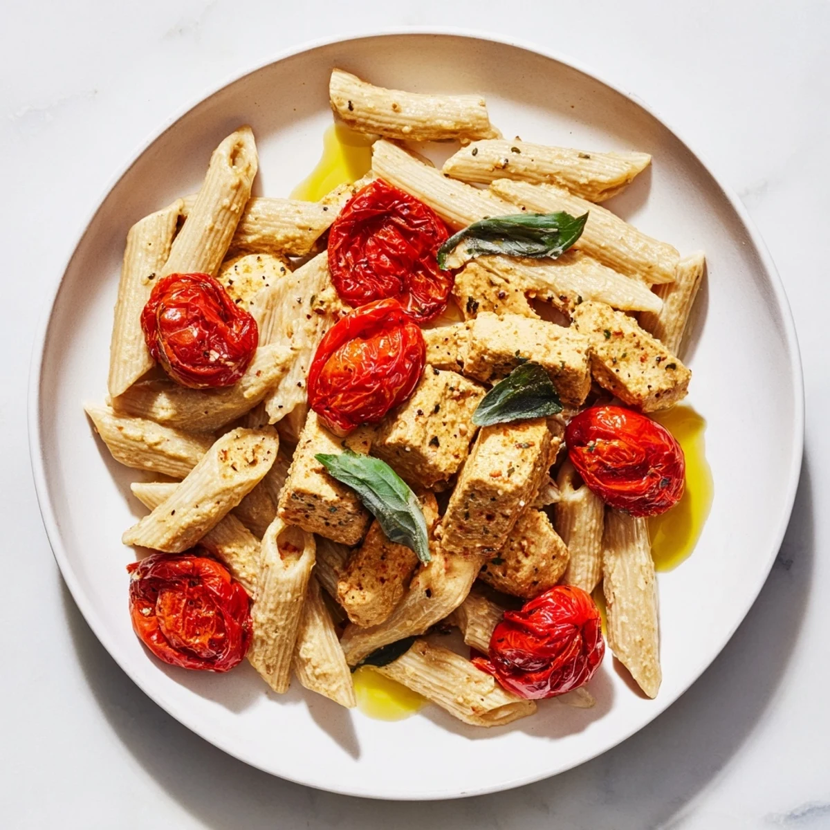 Vegan Baked Tofu Pasta