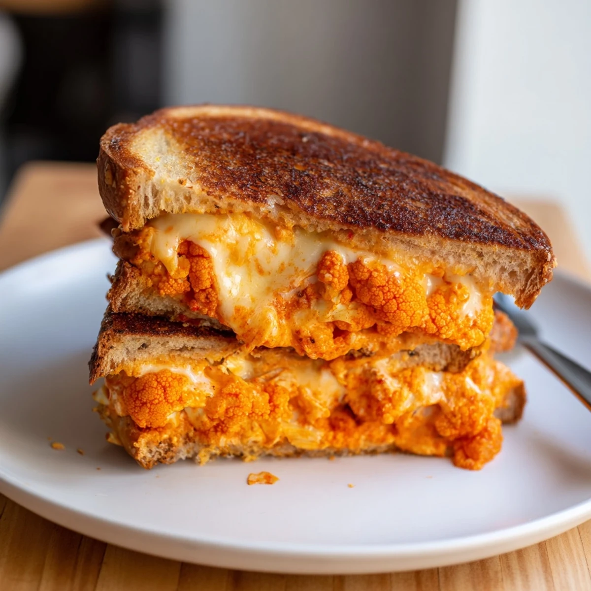 Buffalo Cauliflower Grilled Cheese
