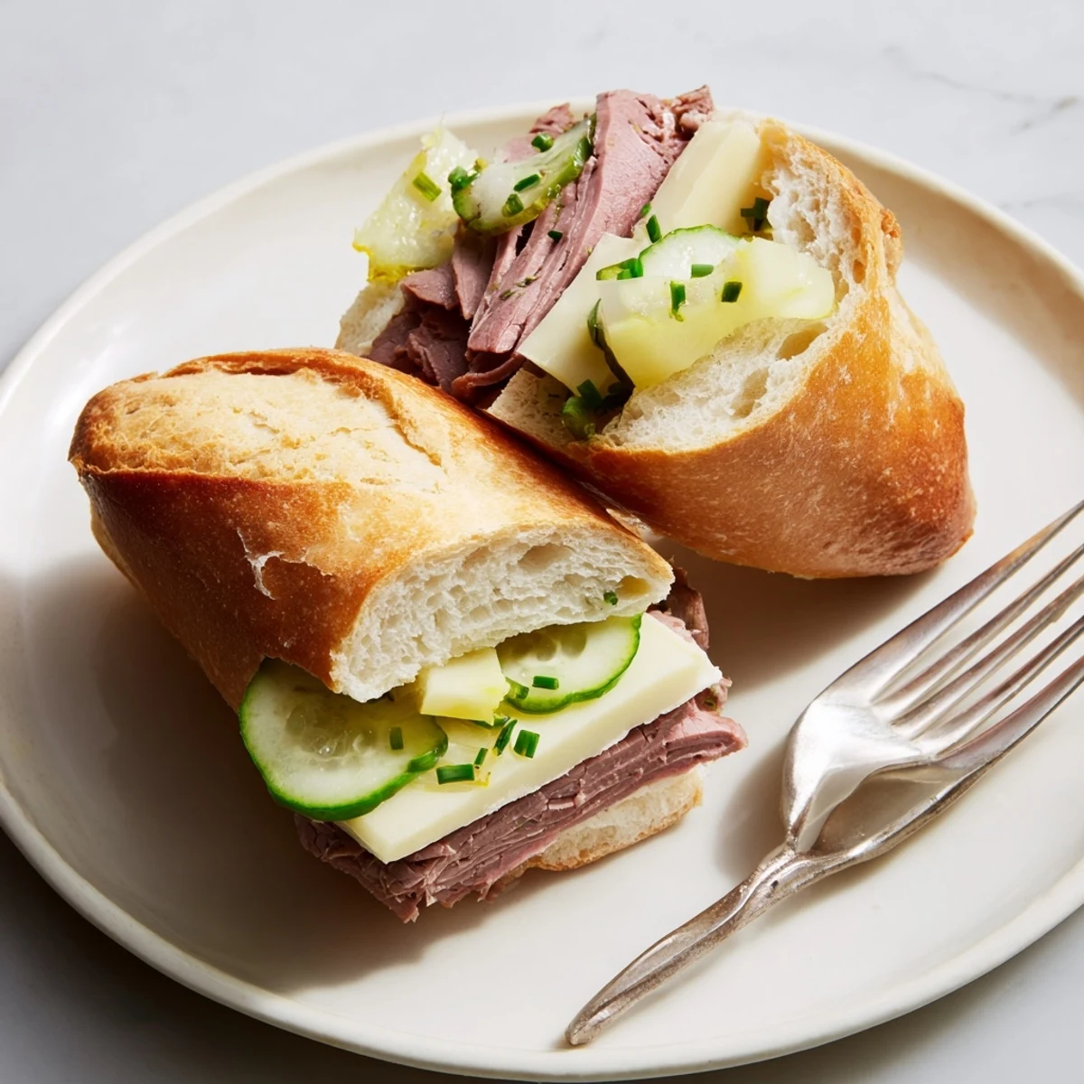 Imagine a close-up of beautifully arranged Festin du Château Royal Sandwiches, ready for a French-inspired luncheon.