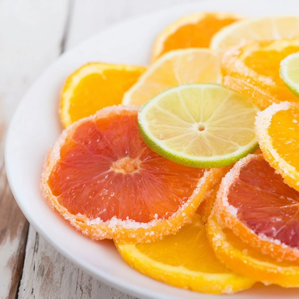Thinly sliced orange, lemon, and lime make beautiful citrus slices, perfect for elegant drink garnishes.