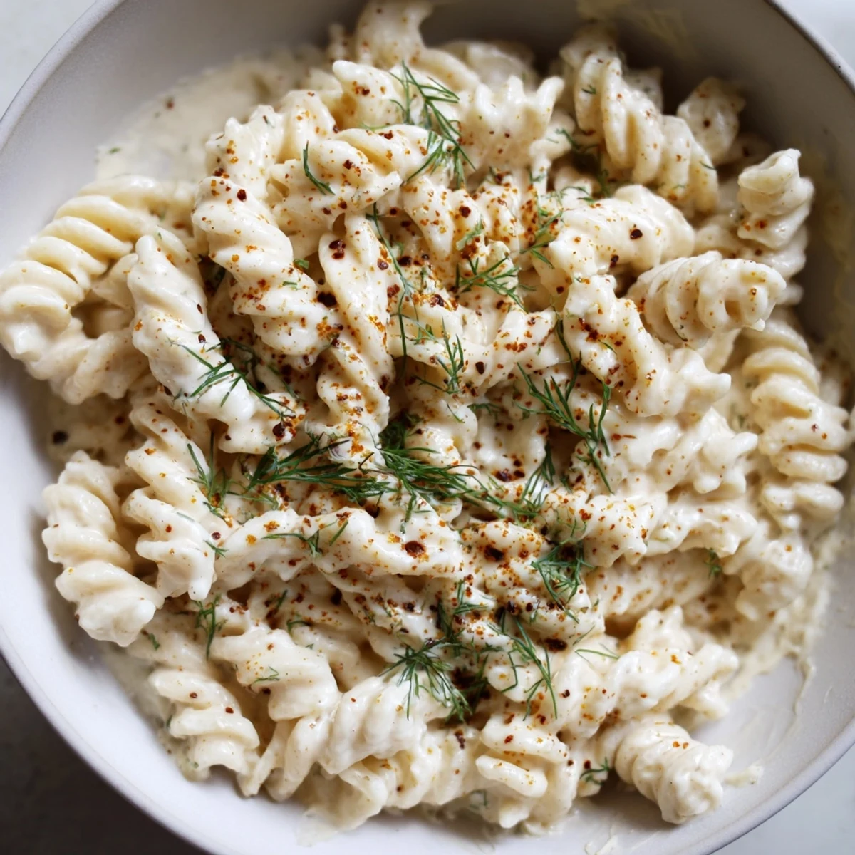 Enjoy flavorful Turkish Yogurt Pasta, with tender pasta coated in a savory, spiced butter drizzle.