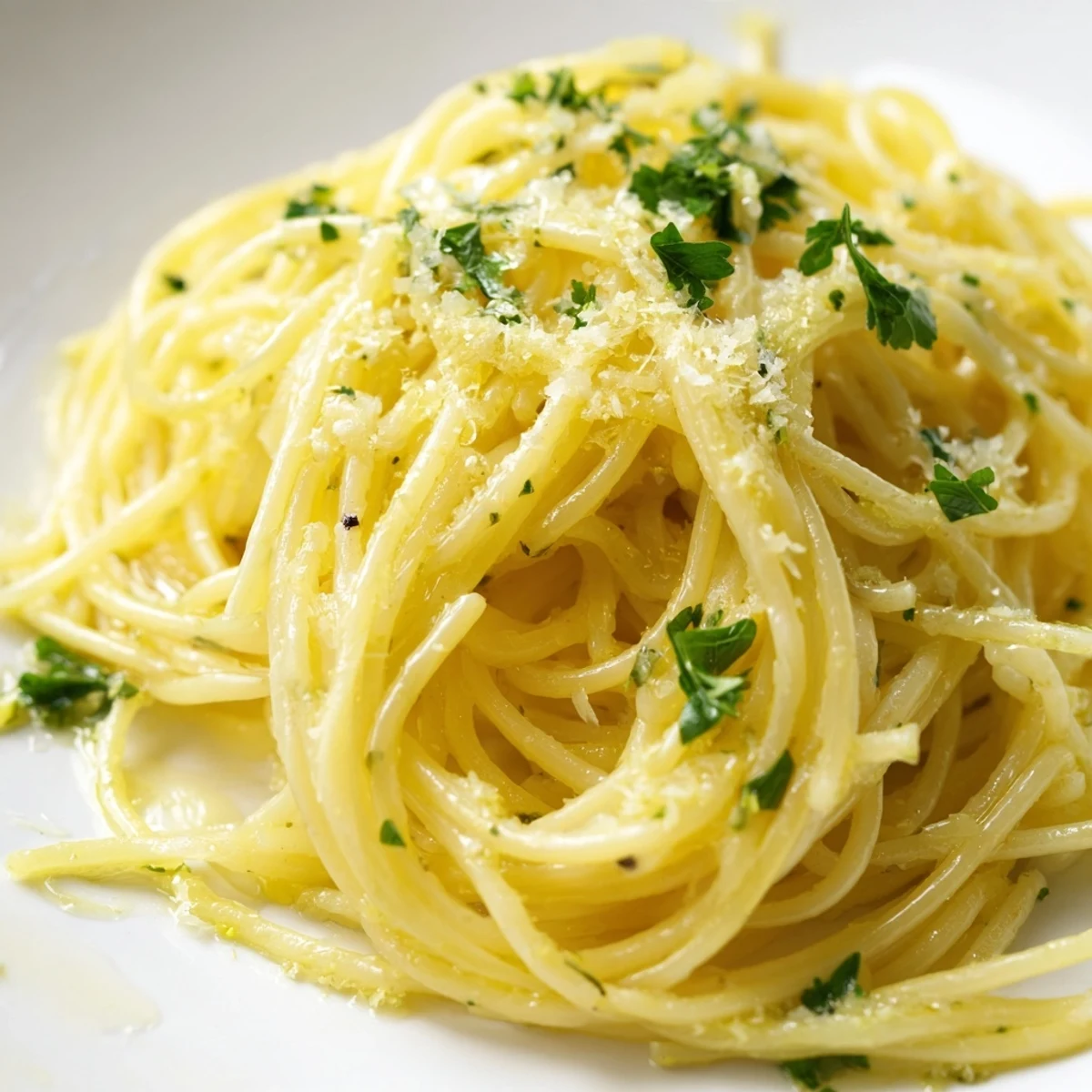 Lemon Butter Pasta Light served as a light, vegetarian main dish, perfect for a quick and refreshing meal.