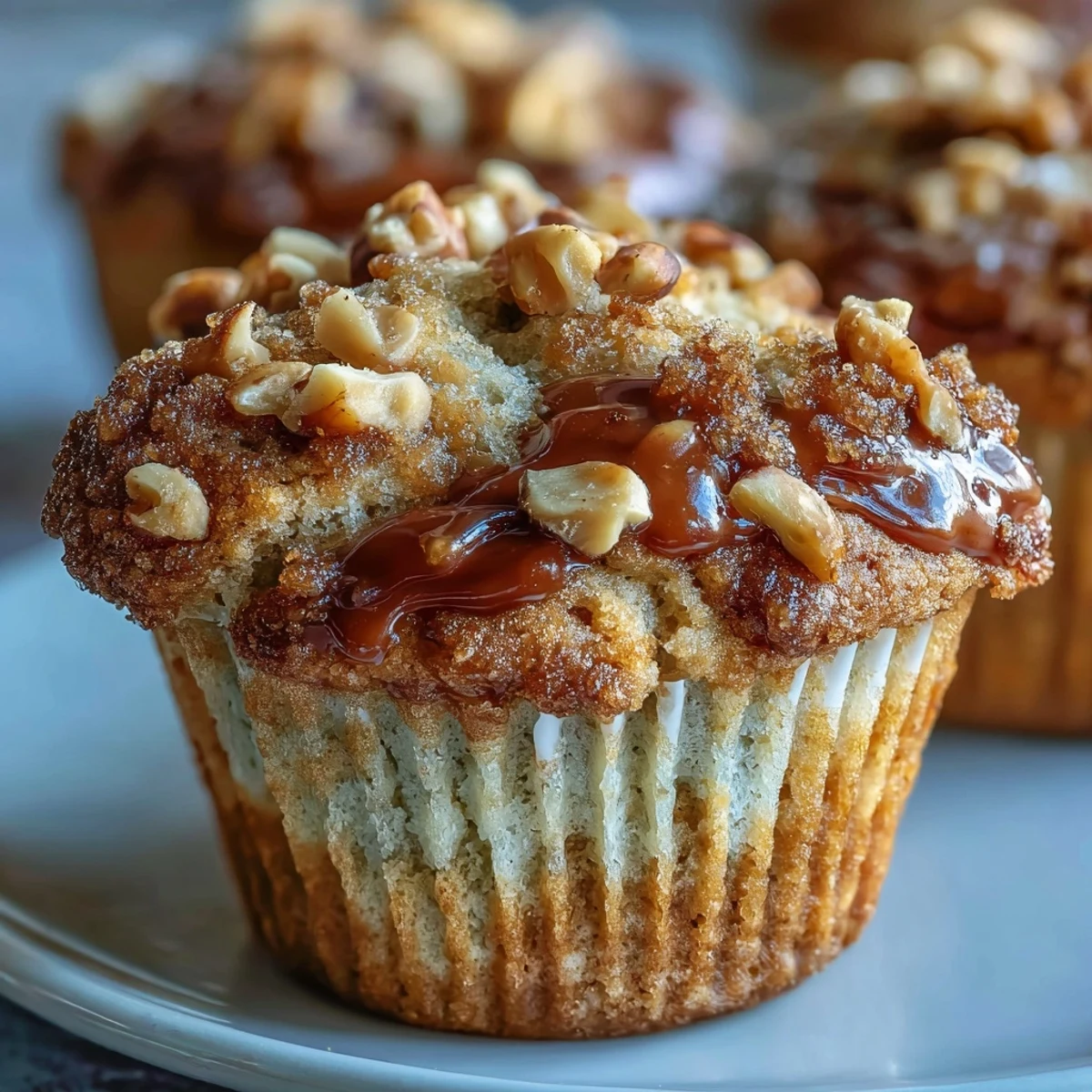 Freshly baked Peanut Butter and Guava Muffins with a moist crumb and sweet pink guava center.