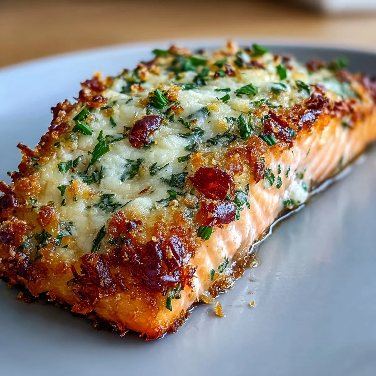 Succulent baked salmon with rich garlic and Parmesan flavors, paired with crisp roasted broccoli and bright citrus for a low-carb dinner.  