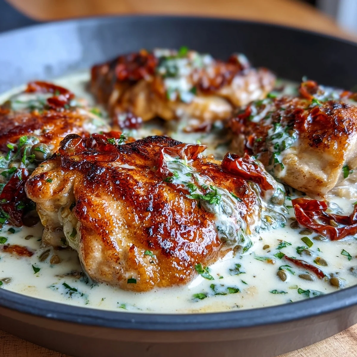 Creamy Pepperoncini Chicken Skillet