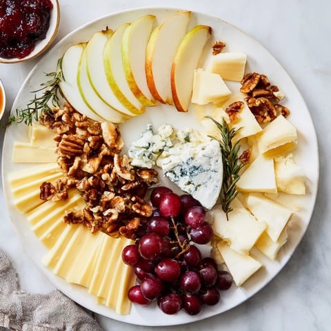 Rustic Seasonal Platter: Winter Cabin Cheese Display, brimming with cheeses, fruits, and nuts, ready for serving.