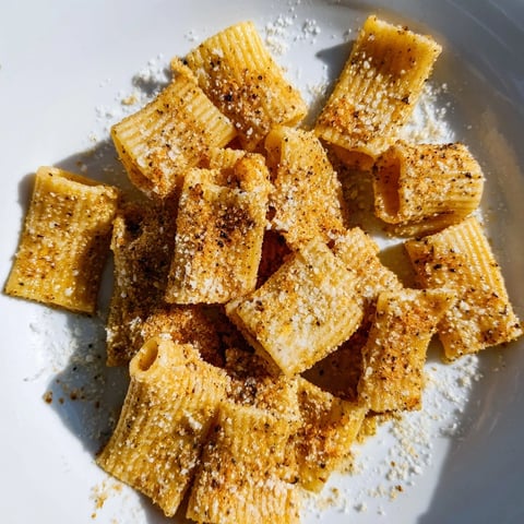 Golden, air-fried Crunchy Parmesan Pasta Chips, a satisfying, perfectly crisp, Italian-American appetizer.