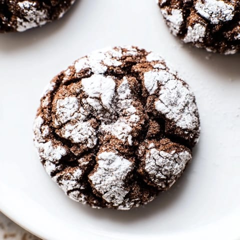 Chocolate Gingerbread Crinkle Cookies
