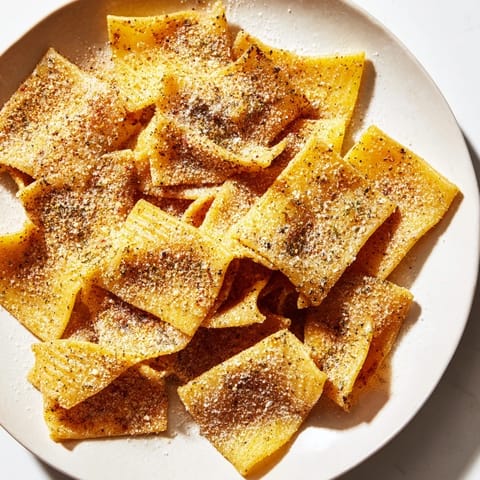 Crunchy Parmesan Pasta Chips