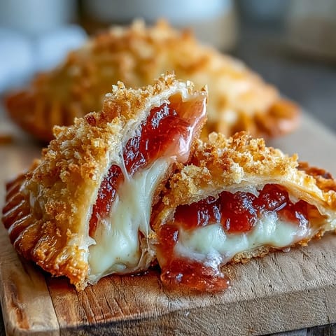 Golden Guava and Cheese Empanadas filled with sweet guava and creamy cheese.