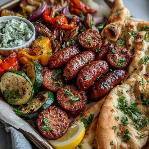 Crispy roasted peppers and onions mingle with smoky sausage in this one-pan Smoky Sheet Pan Sausage & Veggies meal.