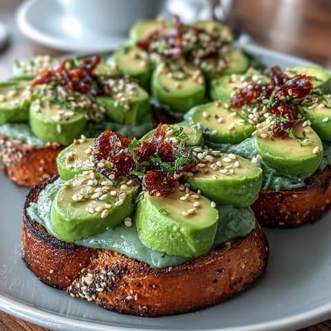 Festive avocado toast with everything bagel seasoning and fresh chives, perfect for St. Patrick's Day breakfast.  