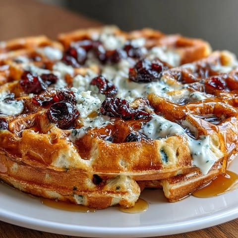 Lemon Blueberry Sourdough Waffles