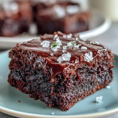 Fudgy Sourdough Brownies Sea Salt