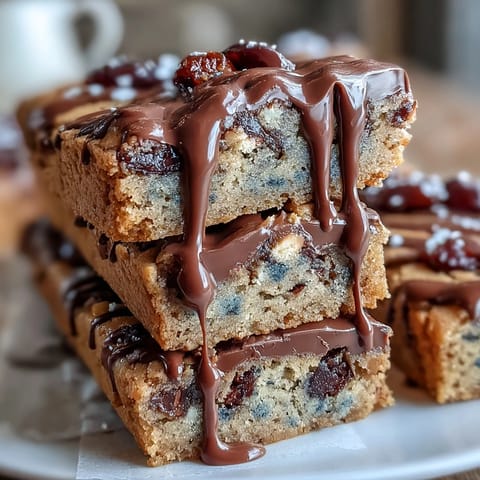 2. Chewy, festive cookie bars topped with colorful candies and a decadent white chocolate drizzle for graduation parties.  