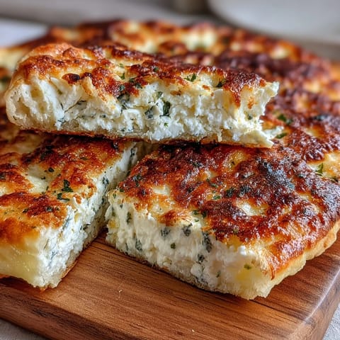 Protein-rich cottage cheese flatbread with eggs, golden and flexible, perfect for wraps or low-carb sandwiches.