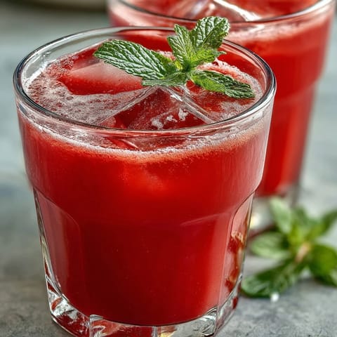 Vibrant natural pink lemonade made with beet juice, perfect for a hot summer day.