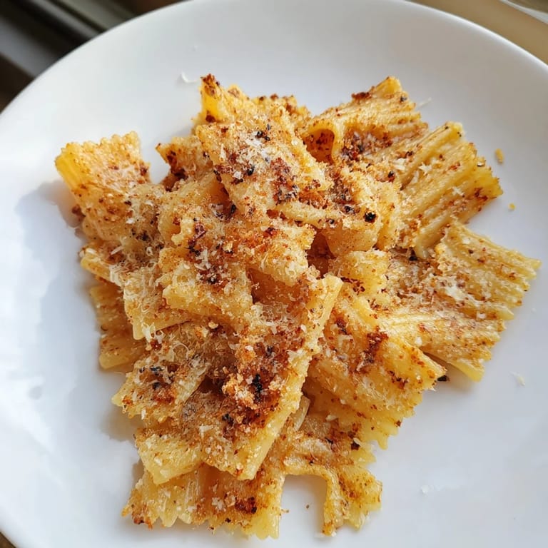 Golden baked pasta chips seasoned variety, ideal for tasty snack cravings and gatherings.  