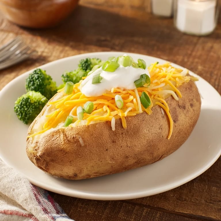 Warm and fluffy baked potatoes with a variety of toppings await guests at this fun DIY potato bar.