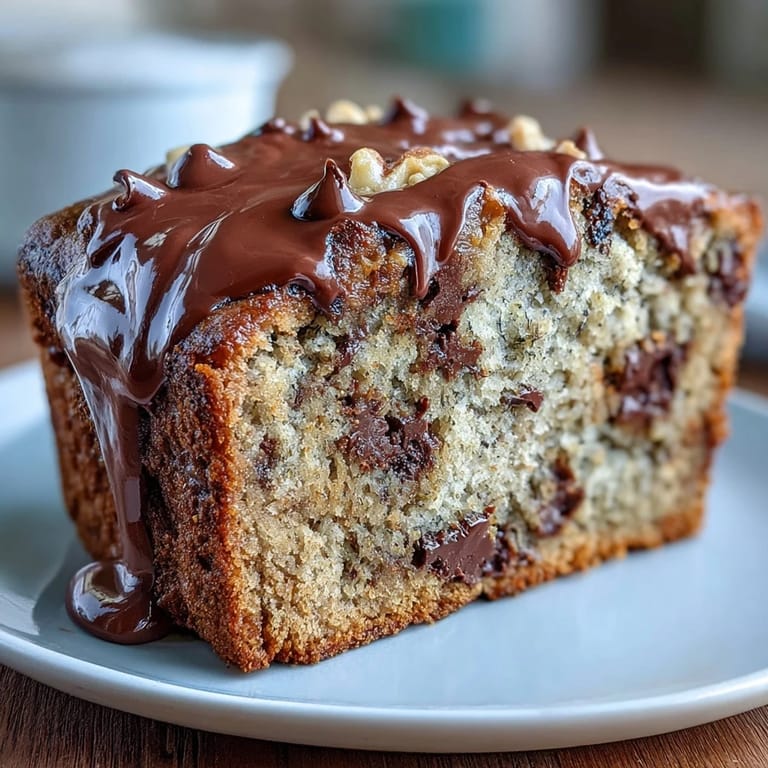 Rich and tender banana bread infused with protein, naturally sweetened, and packed with dark chocolate chips for a satisfying breakfast or snack.