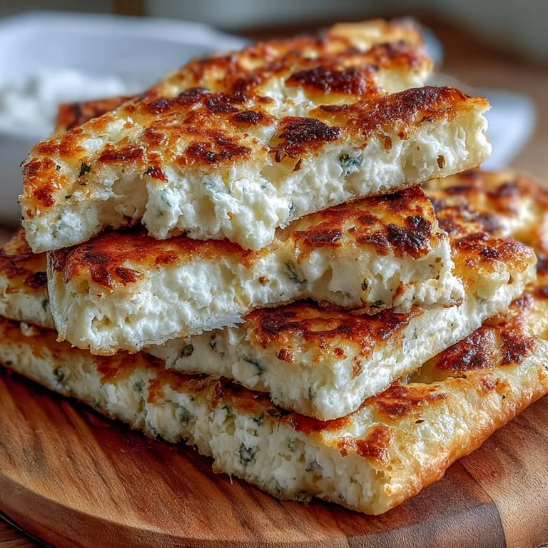 High-protein cottage cheese and egg flatbread, tender and pliable, great for keto-friendly meals or snacks.