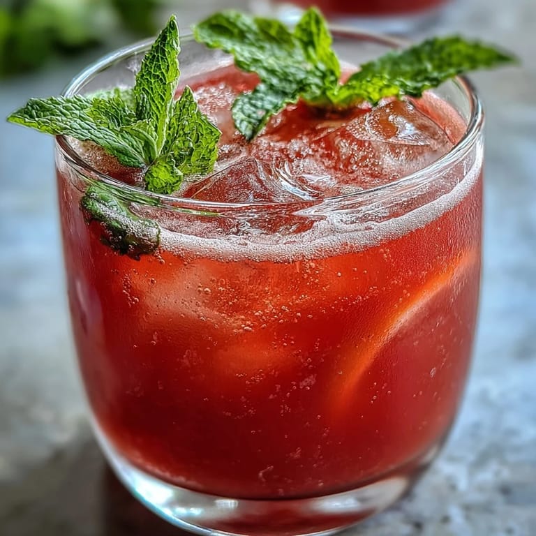 Savor this easy, no-dye pink lemonade garnished with fresh mint and lemon slices.