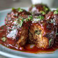 Slow cooker meatballs in marinara sauce with tender beef and pork, simmered to perfection for a comforting crowd-pleasing dish.